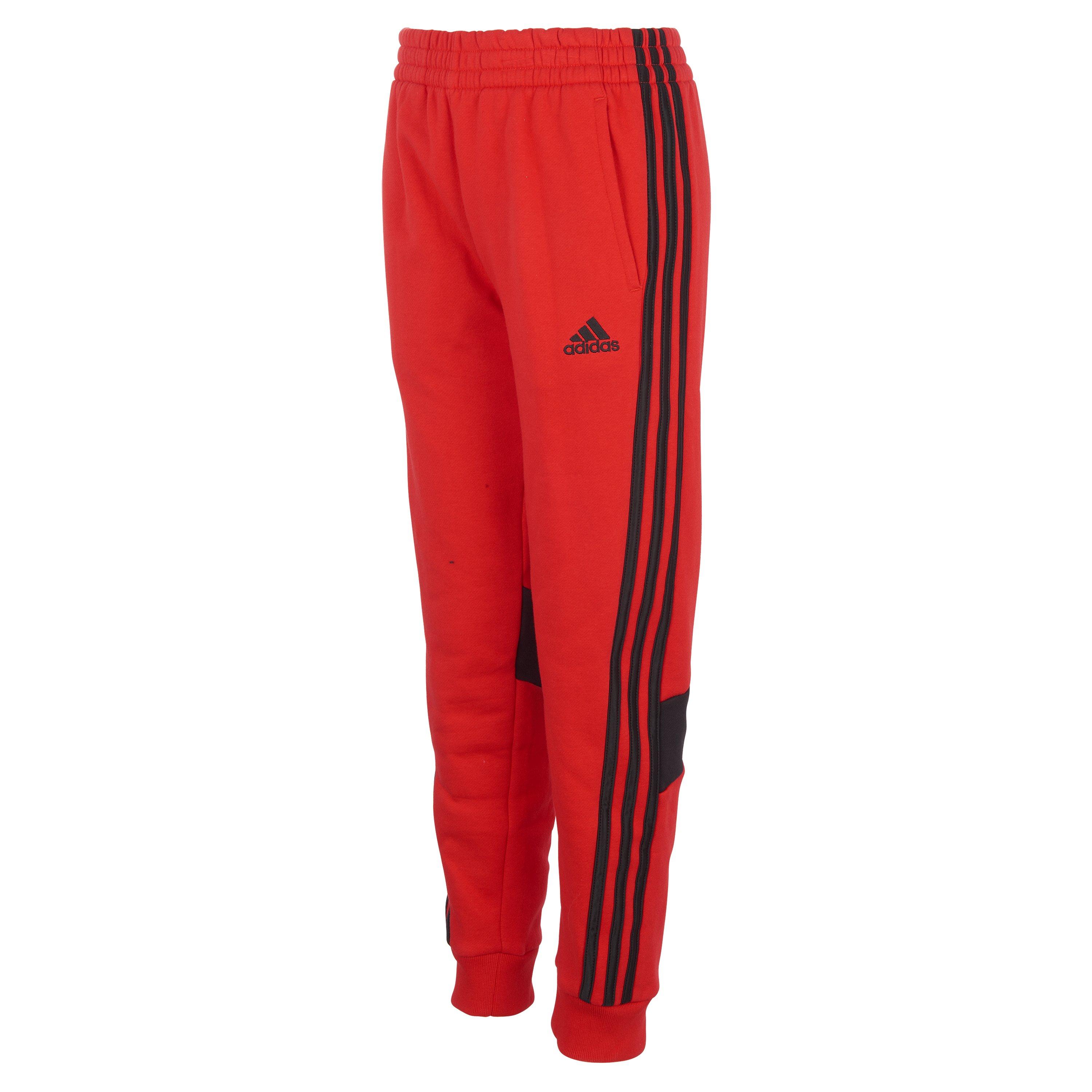 Red adidas hot sale fleece pants